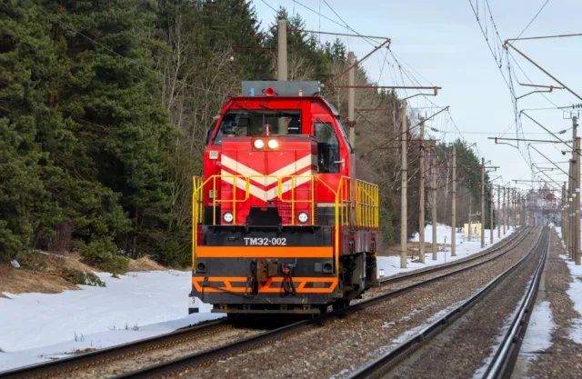 ТМЭ2-002. Беларусь, Минская область, перегон Колодищи – Озерище. Автор: Кирилл БЧ. Дата: 9 марта 2023 г.
