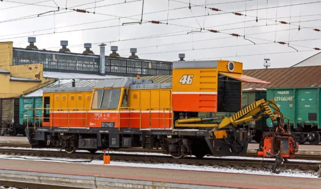 ПРСМ4-046. Беларусь, Гомельская область, станция Гомель (Нечётная система, пассажирский парк). Автор: Oleg-BY. Дата: 9 марта 2021 г.