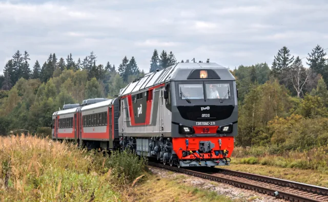 ДП2Д-0001. Россия, Московская область, перегон Муриково — Шаховская. Автор: Vosskuez. Дата: 7 сентября 2025 г.