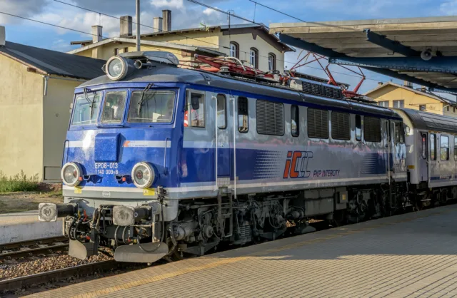 EP08-013. Польша, станция Laskowice Pomorskie. Автор: Adam Kilian. Дата: 10 августа 2016 г.